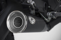 Zuma-Black Stainless Steel Racing Slip-On And Silver End-Cap&Logo