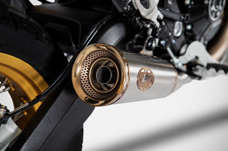 Zuma-Stainless Steel Racing Slip-On And Bronzed End-Cap&Logo