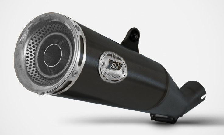 Zard Zuma-Black Stainless Homologated E5 Slip-On | ZDU798S10SSO-B