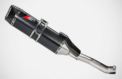 Black Stainless Steel Steel E5 Homologated Slip-On And Carbon End-Cap