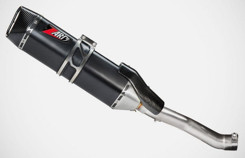 Black Stainless Steel Racing Slip-On And Carbon End-Cap