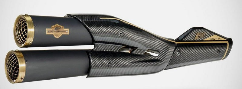 120Th Limited Edition_ Black Stainless Steel E5 Homologated Slip-On Kit