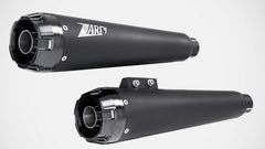Black Stainless Steel E4/E5 Homologated 2>2 Slip-Ons Alu End-Caps