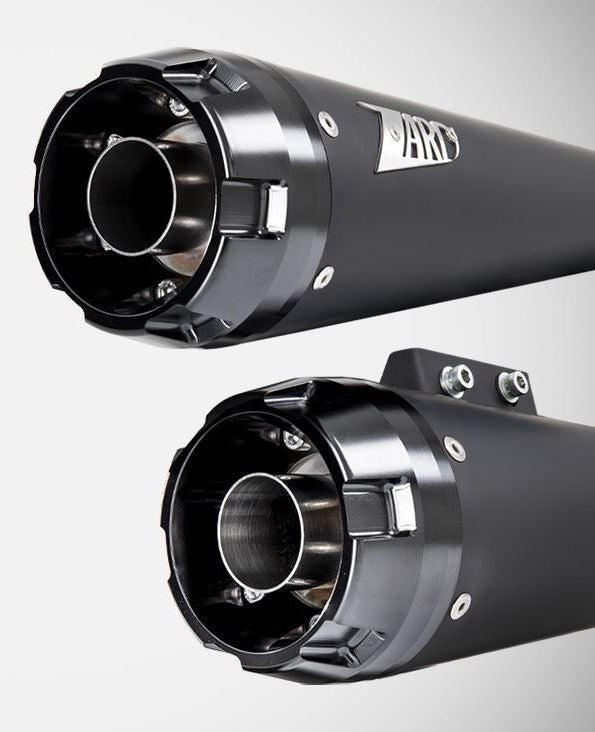 Black Stainless Steel E4/E5 Homologated 2>2 Slip-Ons Alu End-Caps