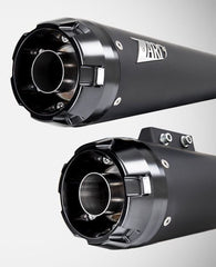 Black Stainless Steel E4/E5 Homologated 2>2 Slip-Ons Alu End-Caps