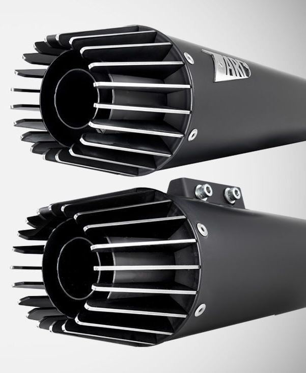 Black Stainless Steel Racing 2>2 Slip-Ons Avio