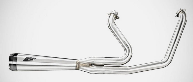 Zard Polished Stainless Homologated E4/E5 2>1 Full Kit And Black Alu End Cap Polished | ZHD009S00SAO-P