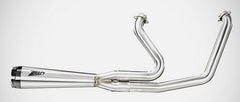 Zard Polished Stainless Homologated E4/E5 2>1 Full Kit And Black Alu End Cap Polished | ZHD009S00SAO-P