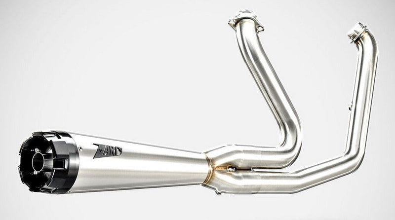 Zard Polished Stainless Homologated E4/E5 2>1 Full Kit And Black Alu End Cap Polished | ZHD009S00SAO-P