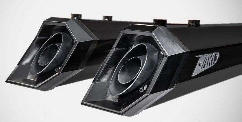 Zard Black Stainless Racing Slip-Ons "Maverick" And Black Alu End-Caps | ZHD028S10SAR-B