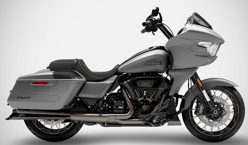 Zard Black Chromed Stainless Racing Slip-Ons "Maverick" And Black Alu End-Caps | ZHD028S10SAR-CB