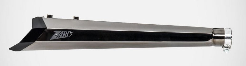 Zard Black Chromed Stainless Racing Slip-Ons "Maverick" And Black Alu End-Caps | ZHD028S10SAR-CB