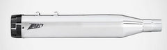 Chromed Stainless Steel E5 Homologated Slip-Ons And Black Alu End-Caps