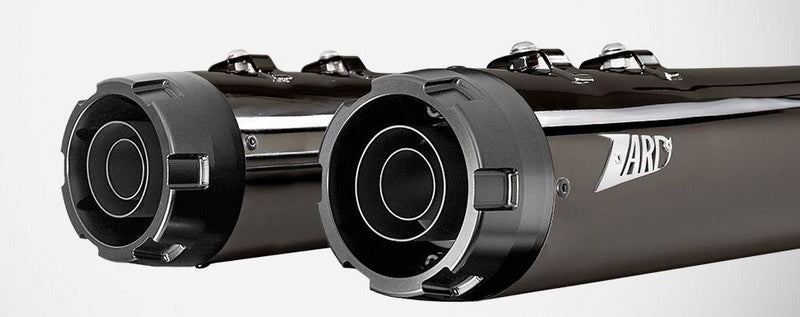 Black Chromed Stainless Steel E5 Homologated Slip-Ons And Black Alu End-Caps