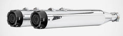 Chromed Stainless Steel Racing Slip-Ons And Black Alu End-Caps
