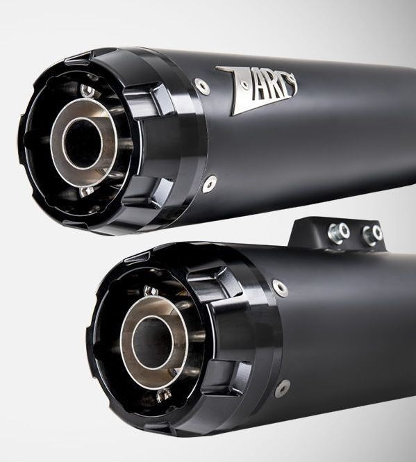 Zard Black Stainless Homologated E5 Slip-Ons Black End-Caps | ZHD032S10SAO-B