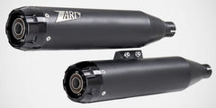 Zard Black Stainless Homologated E5 Slip-Ons Black End-Caps | ZHD032S10SAO-B
