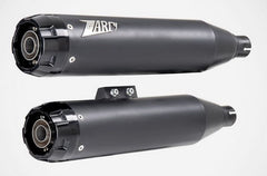 Zard Black Stainless Racing Slip-On Black End-Caps | ZHD032S10SAR-B