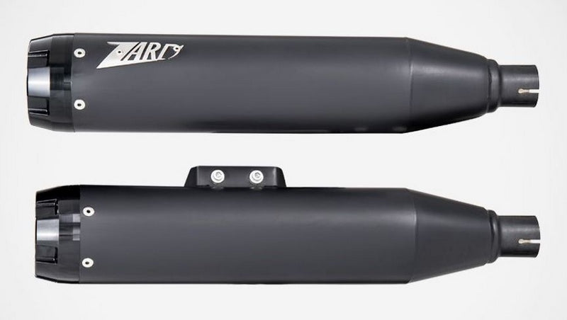 Zard Black Stainless Racing Slip-On Black End-Caps | ZHD032S10SAR-B