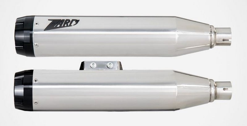Zard Polished Stainless Racing Slip-Ons Black Alu End-Cap | ZHD032S10SAR-P