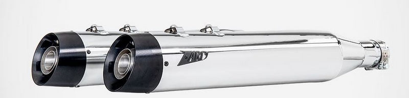 Chromed Stainless Steel E5 Homologated Slip-Ons And Black Alu End-Caps