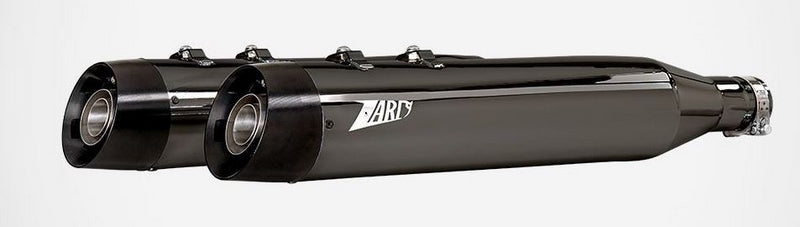 Black Chromed Stainless Steel E5 Homologated Slip-Ons And Black Alu End-Caps