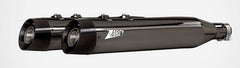 Black Chromed Stainless Steel E5 Homologated Slip-Ons And Black Alu End-Caps