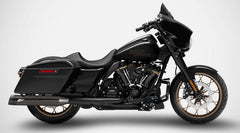 Black Chromed Stainless Steel E5 Homologated Slip-Ons And Black Alu End-Caps