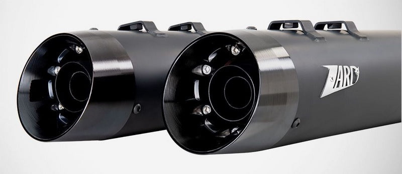 Black Stainless Steel Racing Slip-Ons And Black Alu End-Caps