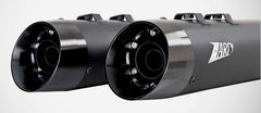 Black Stainless Steel Racing Slip-Ons And Black Alu End-Caps