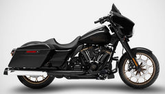Chromed Stainless Steel Racing Slip-Ons And Black Alu End-Caps