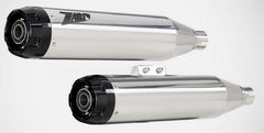 Polished Stainless Steel E4/E5 Homologated Slip-Ons With Black Alu End-Cap