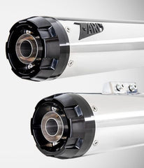 Polished Stainless Steel E4/E5 Homologated Slip-Ons With Black Alu End-Cap
