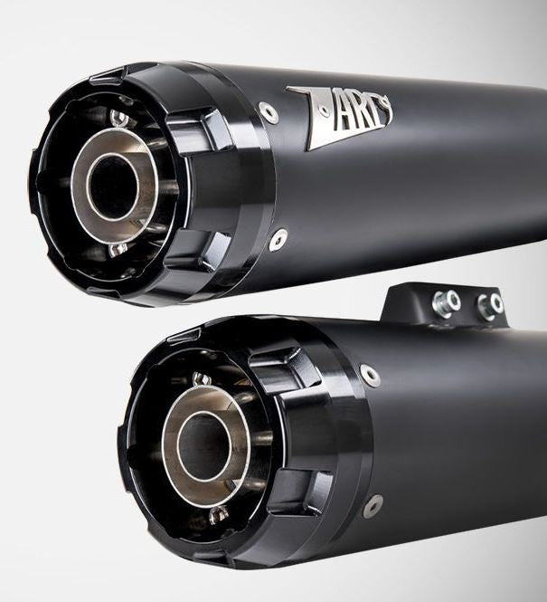 Black Stainless Steel Racing Slip-Ons With Black Alu End-Cap