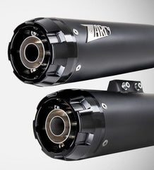Black Stainless Steel Racing Slip-Ons With Black Alu End-Cap