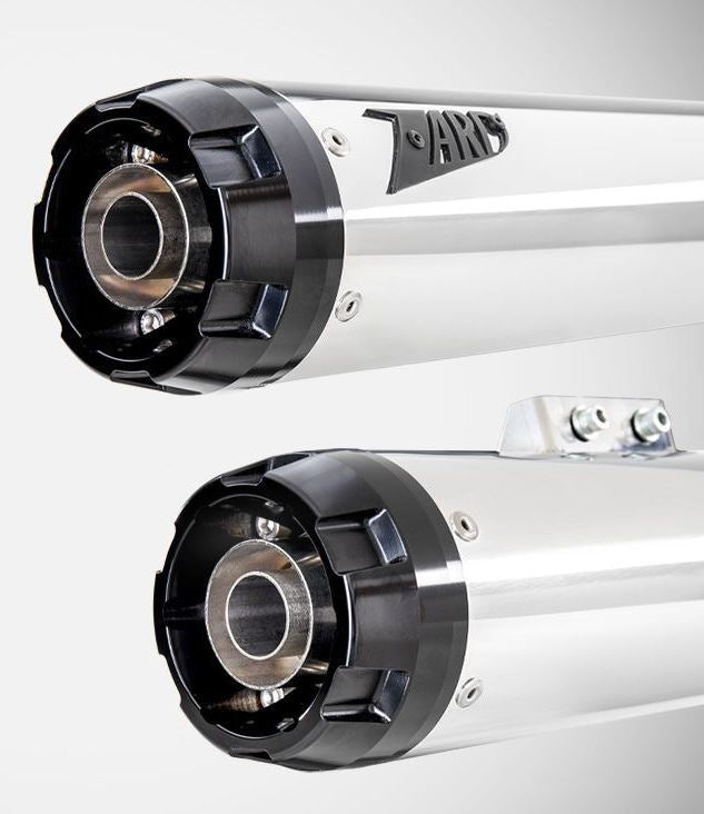 Polished Stainless Steel Racing Slip-Ons With Black Alu End-Cap