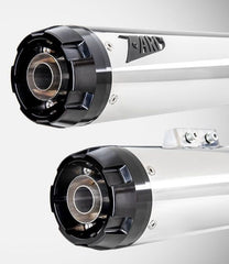 Polished Stainless Steel Racing Slip-Ons With Black Alu End-Cap