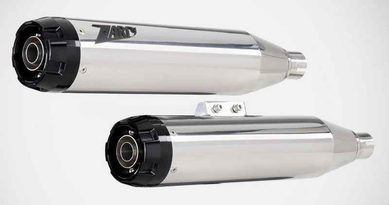Polished Stainless.Steel E4/E5 Homologated Slip-Ons With Black Alu End-Cap