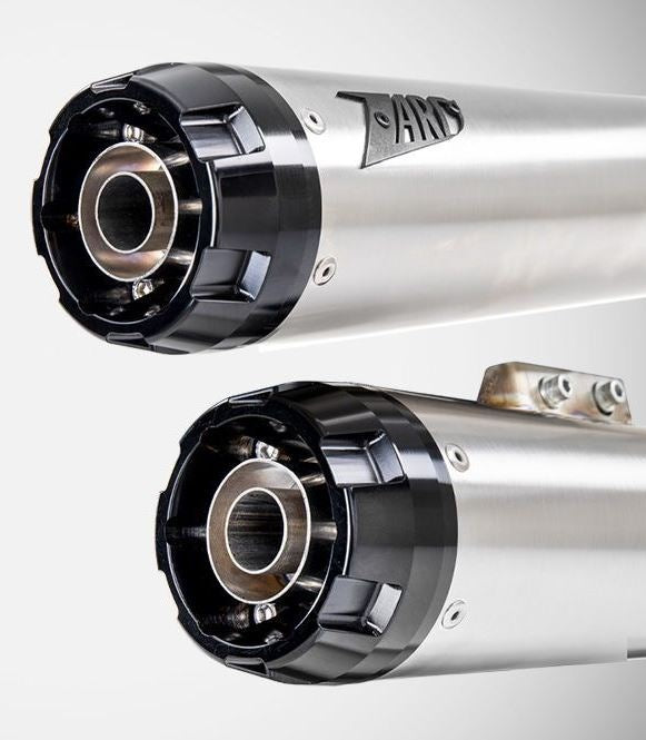 Polished Stainless.Steel E4/E5 Homologated Slip-Ons With Black Alu End-Cap