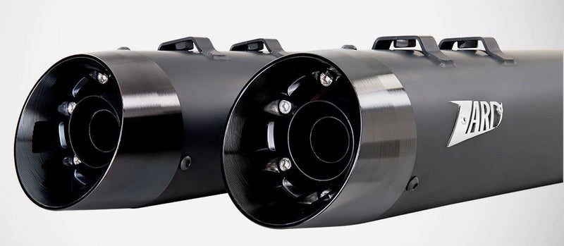 Black Stainless Steel Racing Slip-Ons And Black Alu End-Caps