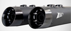 Black Stainless Steel Racing Slip-Ons And Black Alu End-Caps