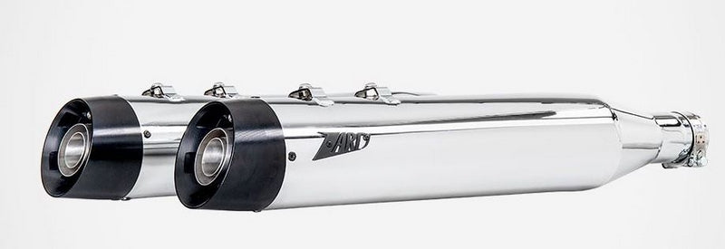 Polished Stainless Steel Racing Slip-Ons And Black Alu End-Caps