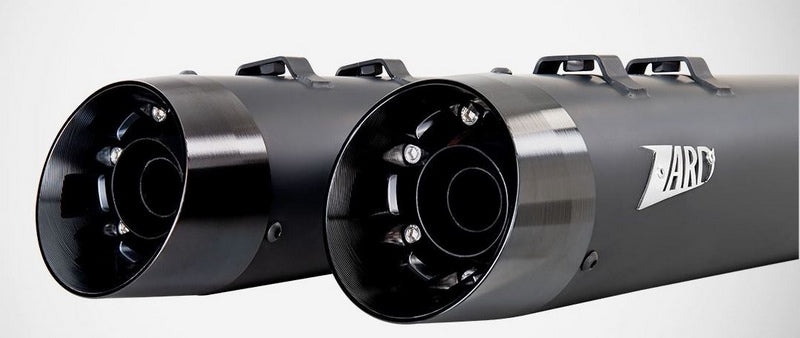 Black Stainless Steel E3 Homologated Slip-Ons And Black Alu End-Caps