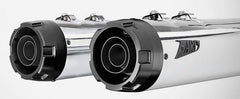 Polished Stainless Steel E3 Homologated Slip-Ons And Black Alu End-Caps