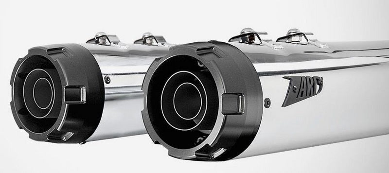Polished Stainless Steel Racing Slip-Ons And Black Alu End-Caps