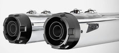 Polished Stainless Steel Racing Slip-Ons And Black Alu End-Caps
