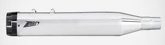 Polished Stainless Steel Racing Slip-Ons And Black Alu End-Caps