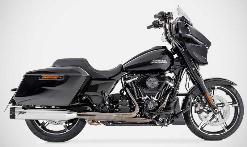 Polished Stainless Steel Racing Slip-Ons And Black Alu End-Caps