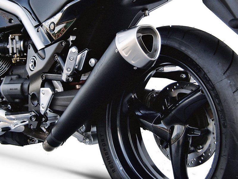 Conical-Black Stainless Steel E3 Homologated Slip-On