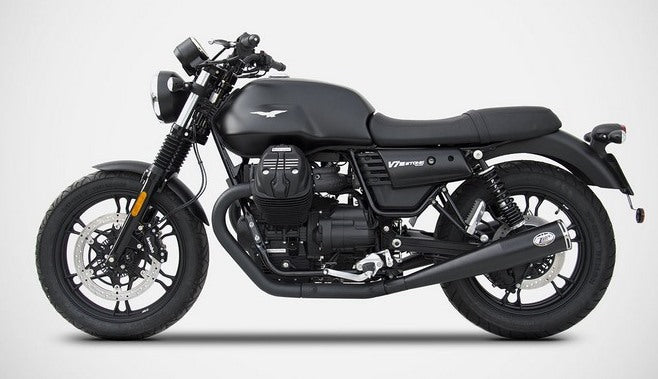 Zuma-Black Stainless Steel Racing Slip-Ons